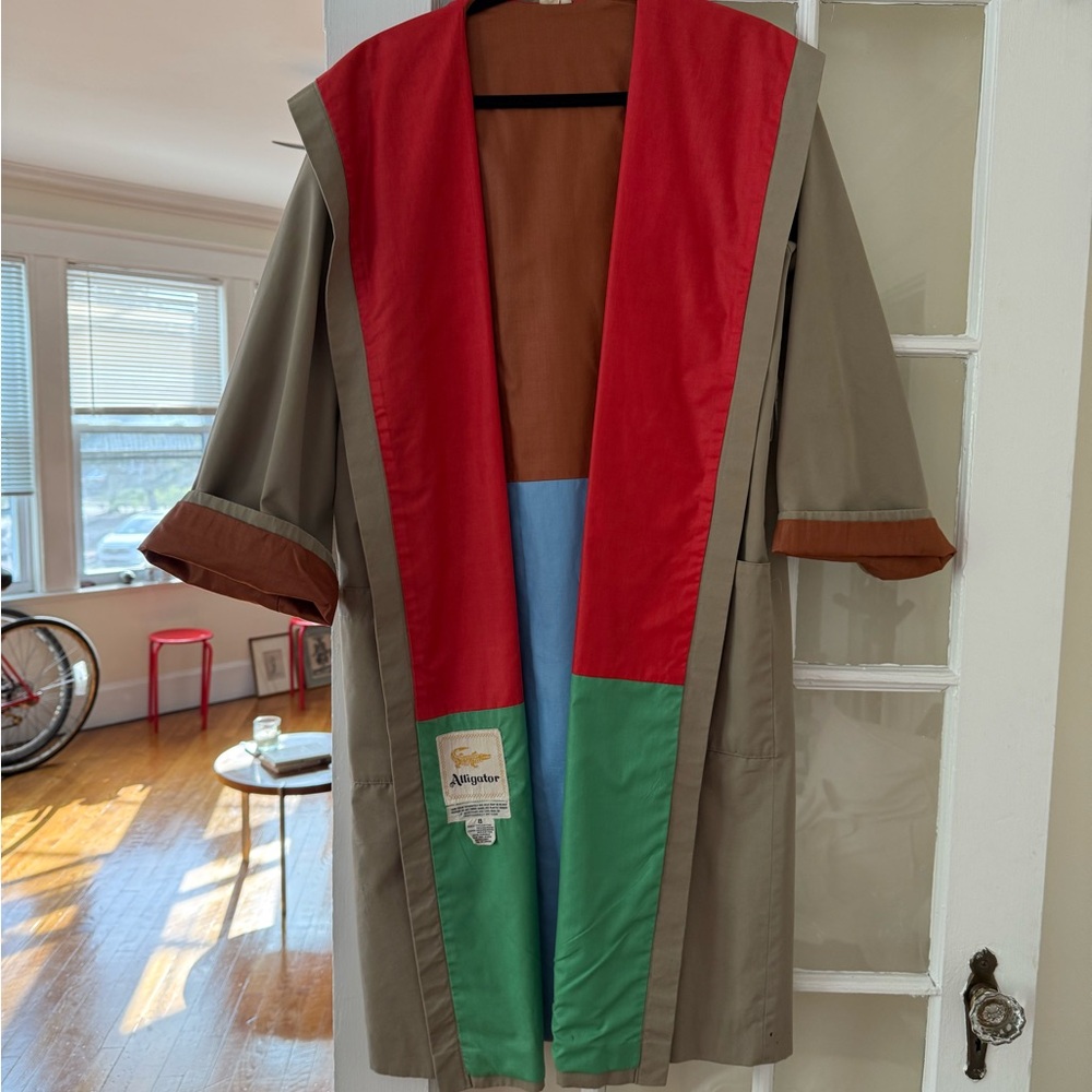 Colorful Vintage Womens Trench Coat
